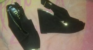 NICOLE MILLER SUEDE WEDGES